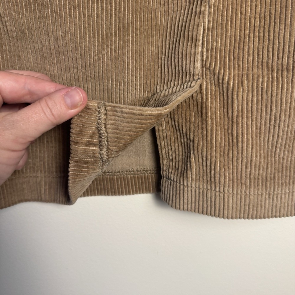 Eddie Bauer Skirt Women's 14 P Tan Camel Corduroy Vintage Retro Pockets Academia - Picture 10 of 10
